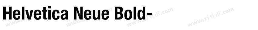 Helvetica Neue Bold字体转换